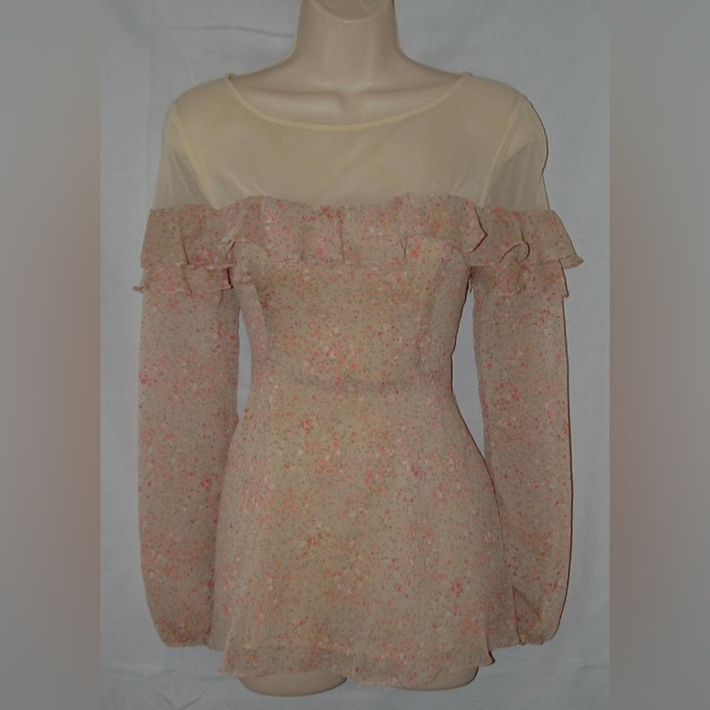 Free People Floral Baby Doll Top